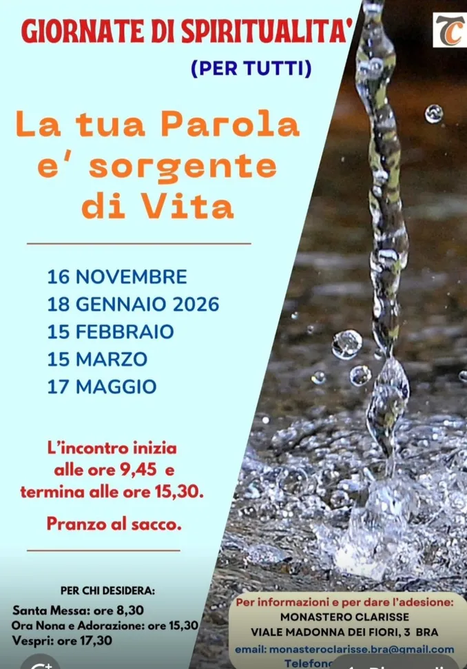 Il monastero delle Clarisse di Bra apre le porte: i nuovi appuntamenti di spiritualità