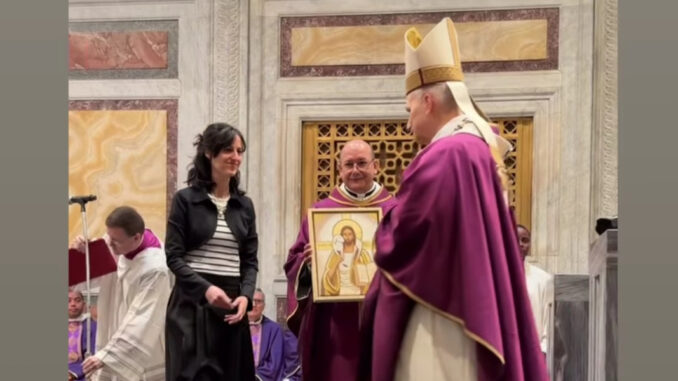L’artista braidese Silvia Allocco ricevuta dal Papa 1