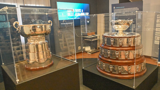 La Coppa Davis e la Billie Jean King Cup esposte al Tc Alba