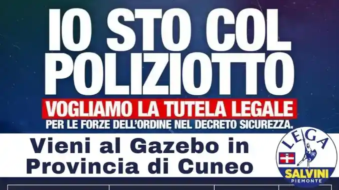 Politica / Sabato e domenica la Lega sar&agrave; in piazza con i suoi gazebo per la sicurezza