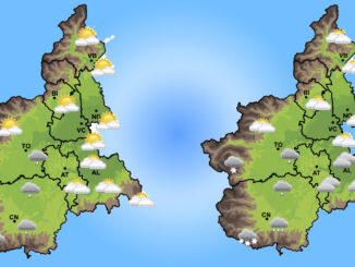 Meteo Piemonte: nubi e piogge in arrivo, neve in calo lunedì