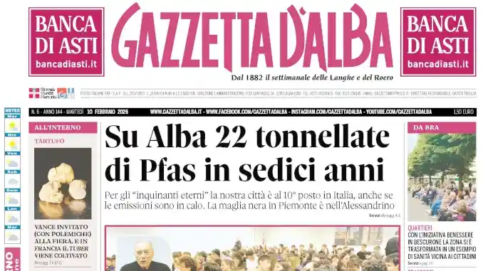 Anteprima Gazzetta d&rsquo;Alba: ecco la copertina che sar&agrave; nelle edicole domani, marted&igrave; 10 febbraio