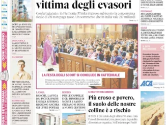 Gazzetta d’Alba sarà nelle edicole domani, martedì 24 febbraio. La copertina in anteprima