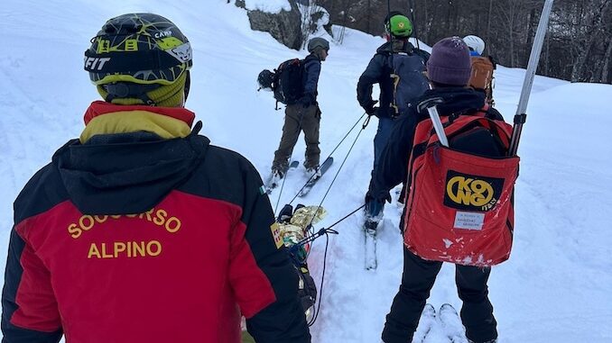 Tre interventi del Soccorso alpino, domenica 8 febbraio, tra le province di Cuneo e Torino