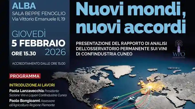 Nuovi scenari per il vino con l'accordo tra Europa e Sudamerica: se ne parla ad Alba