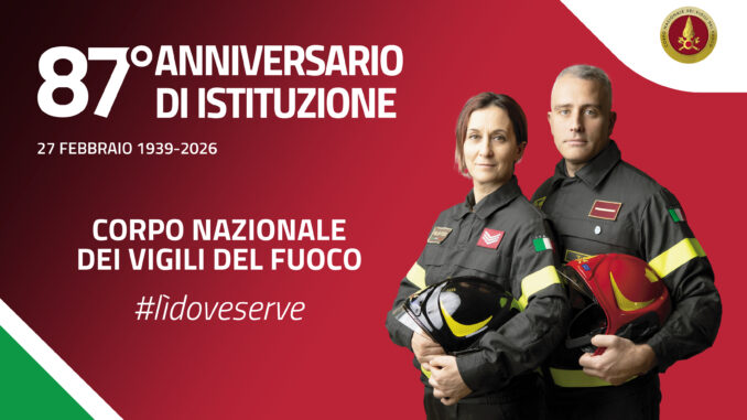 Vigili del Fuoco, il 27 febbraio la celebrazione ufficiale