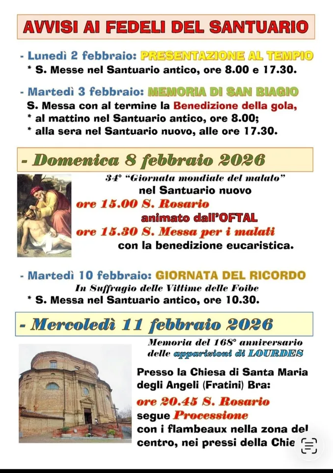 La comunità di Bra in preghiera: malati, ricordo e luce di Lourdes