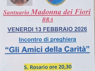 Stasera  al santuario della Madonna dei fiori con gli Amici della carità