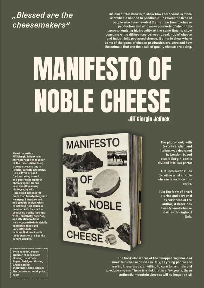 I formaggi pi&ugrave; nobili in un libro: l'Universit&agrave; di Pollenzo presenta il volume di Jiř&iacute; Giorgio Jel&iacute;nek