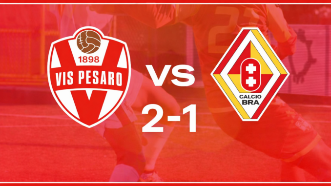 Il Bra, in dieci per tutto il secondo tempo, torna da Pesaro con una sconfitta "di misura"