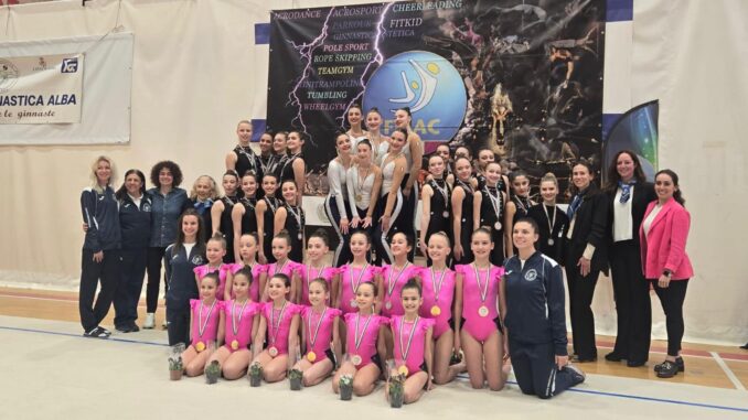 Bra capitale della Ginnastica estetica: 41 squadre da tutta Italia, trionfa la Ginnastica Alba con le senior d&rsquo;oro