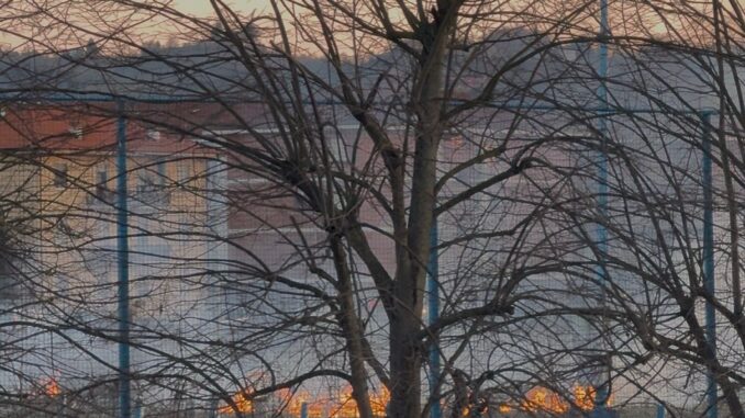 Incendio di sterpaglie in via Ognissanti ad Alba