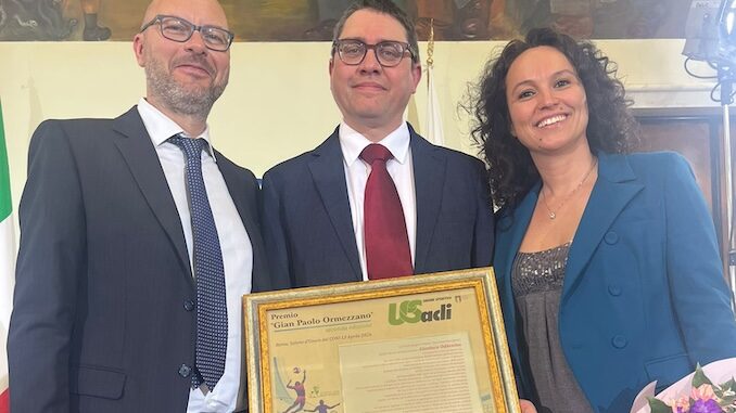 Prestigioso riconoscimento per Gianluca Oddenino: vince il premio Ormezzano