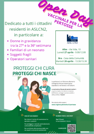 Porte aperte all'Asl Cn2 per la vaccinazione contro la pertosse 1