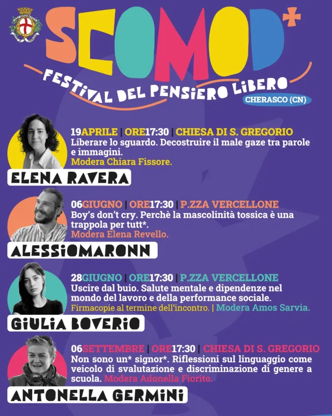 Scomod*: a Cherasco il festival che rompe schemi, linguaggio e stereotipi.