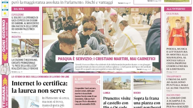 Un nuovo numero di Gazzetta d&rsquo;Alba sar&agrave; nelle edicole gi&agrave; domani, sabato 4 aprile