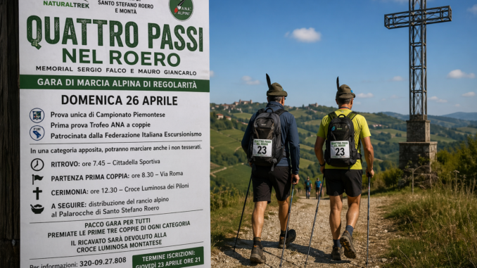 Quattro passi nel Roero: domenica 26 aprile la gara di marcia alpina tra sport e tradizione