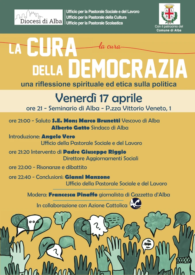 Oggi a Bra / Istituzioni laiche e religiosi insieme per discutere di democrazia