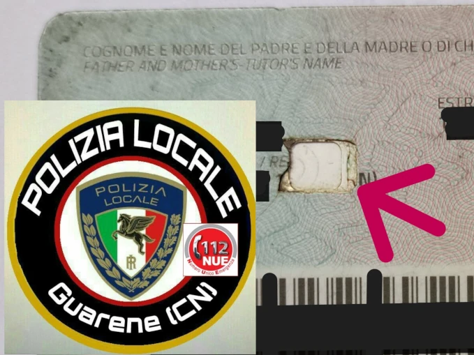 Cinquantenne denunciato a Guarene per aver tolto il microchip dalla carta d'identità