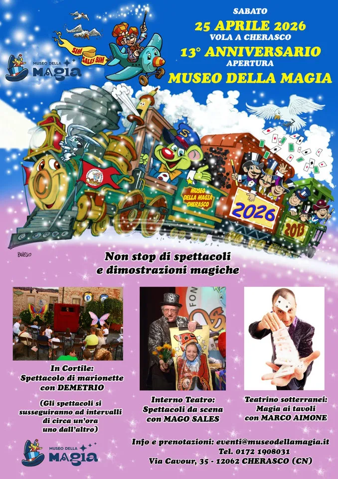 Anniversario per il Museo della magia di Cherasco: il 25 aprile spegne 13 candeline