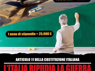 L'Italia ripudia la guerra: stasera dalle 18 presidio cittadino in via Cavour a Bra
