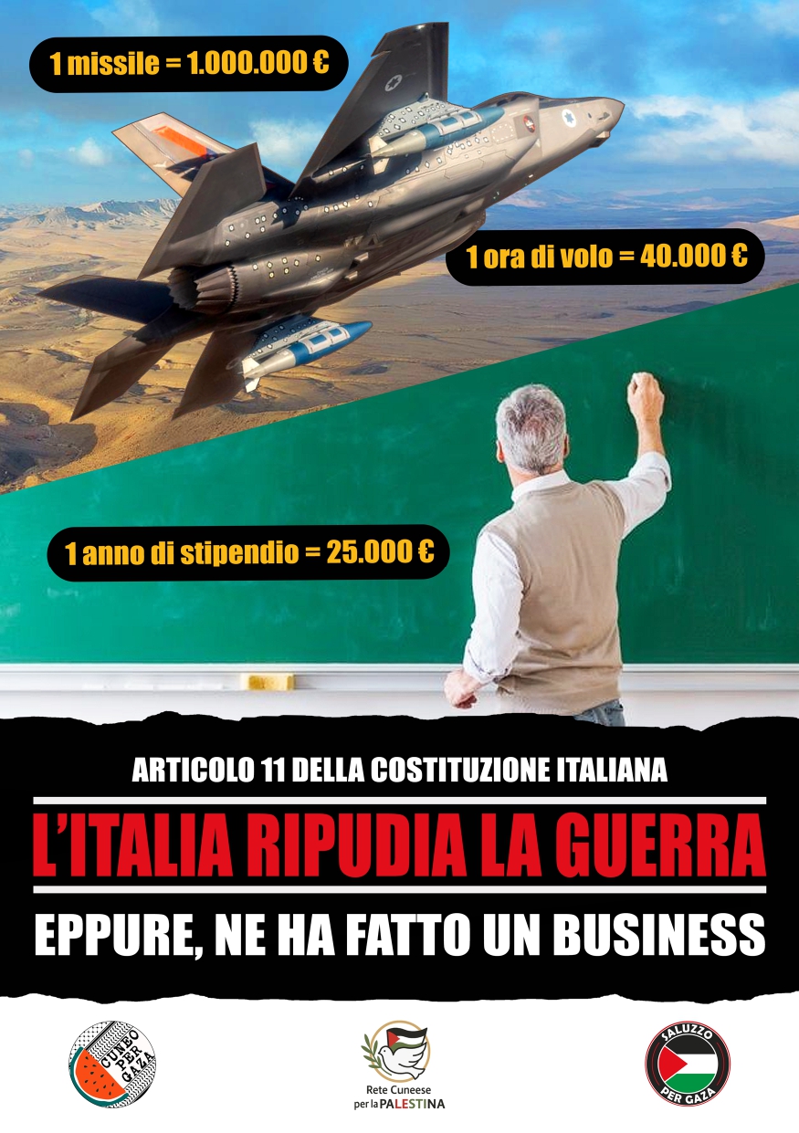 L'Italia ripudia la guerra: stasera dalle 18 presidio cittadino in via Cavour a Bra