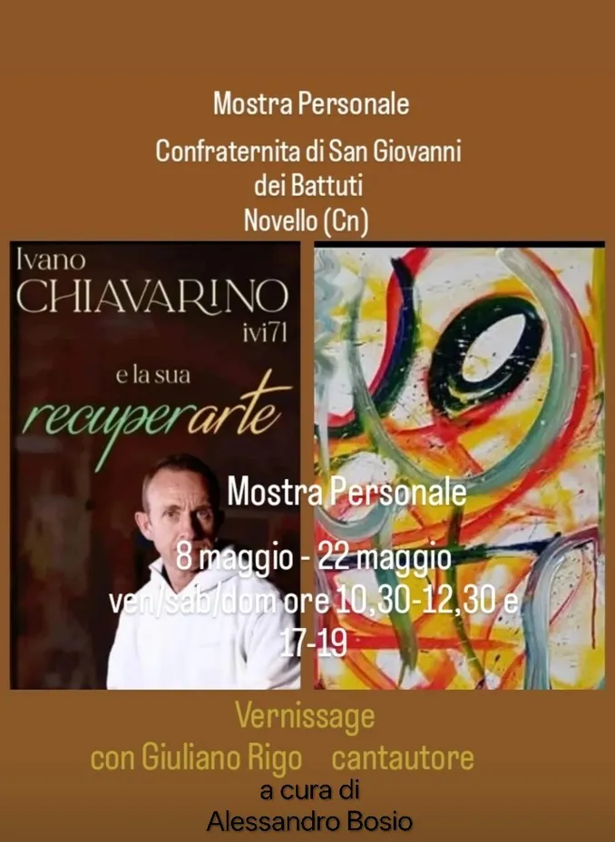 Ivano Chiavarino in mostra nella Confraternita di Novello