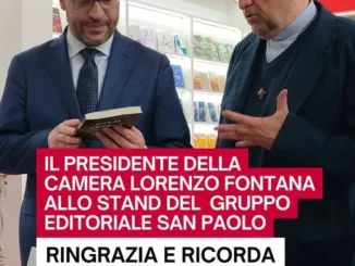 Il presidente della Camera Fontana visita lo stand San Paolo al Salone del libro che chiude con numeri record