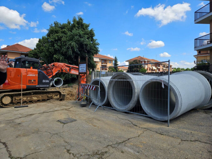 Bra: in corso di realizzazione la vasca di laminazione per lo smaltimento delle acque meteoriche