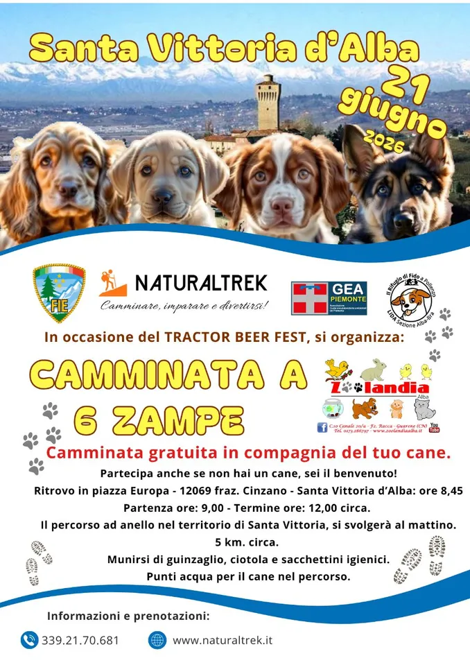 Camminata a 6 zampe alla scoperta di Santa Vittoria con il tuo cane