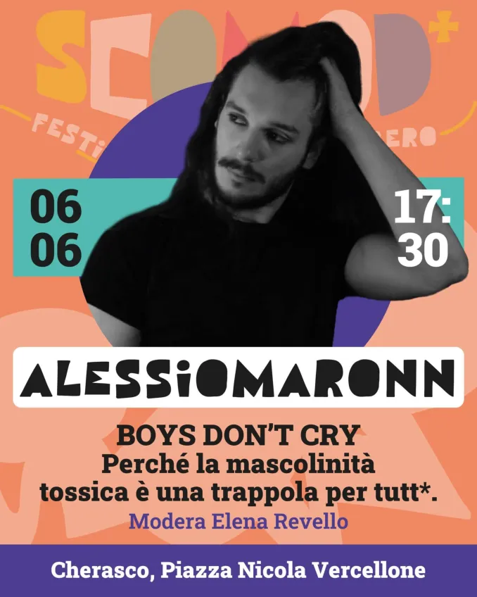 Oggi c'è il secondo appuntamento di Scomod* a Cherasco con Alessiomaronn 1