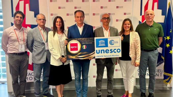 Targa Unesco ad Apro Formazione: premiata l&rsquo;eccellenza piemontese