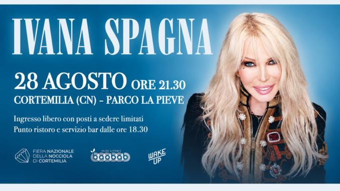Ivana Spagna alla Fiera nazionale della nocciola di Cortemilia: ecco il secondo grande ospite dopo Samurai Jay