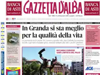 Gazzetta d&rsquo;Alba: ecco la copertina che sar&agrave; nelle edicole domani, marted&igrave; 28 luglio