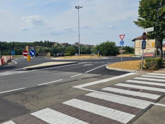 Gallo d’Alba: completata la nuova rotonda, viabilità riaperta