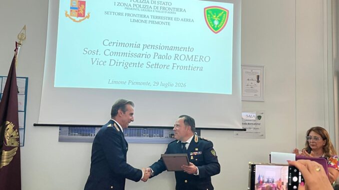 Limone Piemonte: in pensione il vice dirigente della Polizia di Frontiera Paolo Romero