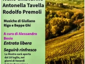 Le vibrazioni del colore, mostra d'arte al castello di Mango con oper Le opere di Ivano Chiavarino, Antonella Tavella e Rodolfo Premoli