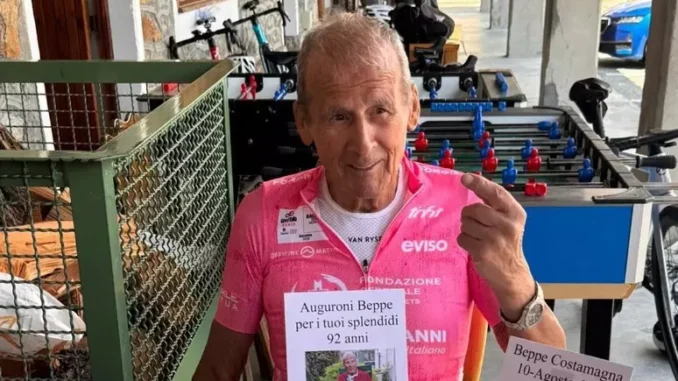 A 92 anni scala in bici il santuario pi&ugrave; alto d&rsquo;Europa