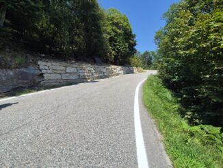 Sp 246 a Bagnolo Piemonte, lavori all’80%: cantiere verso il completamento