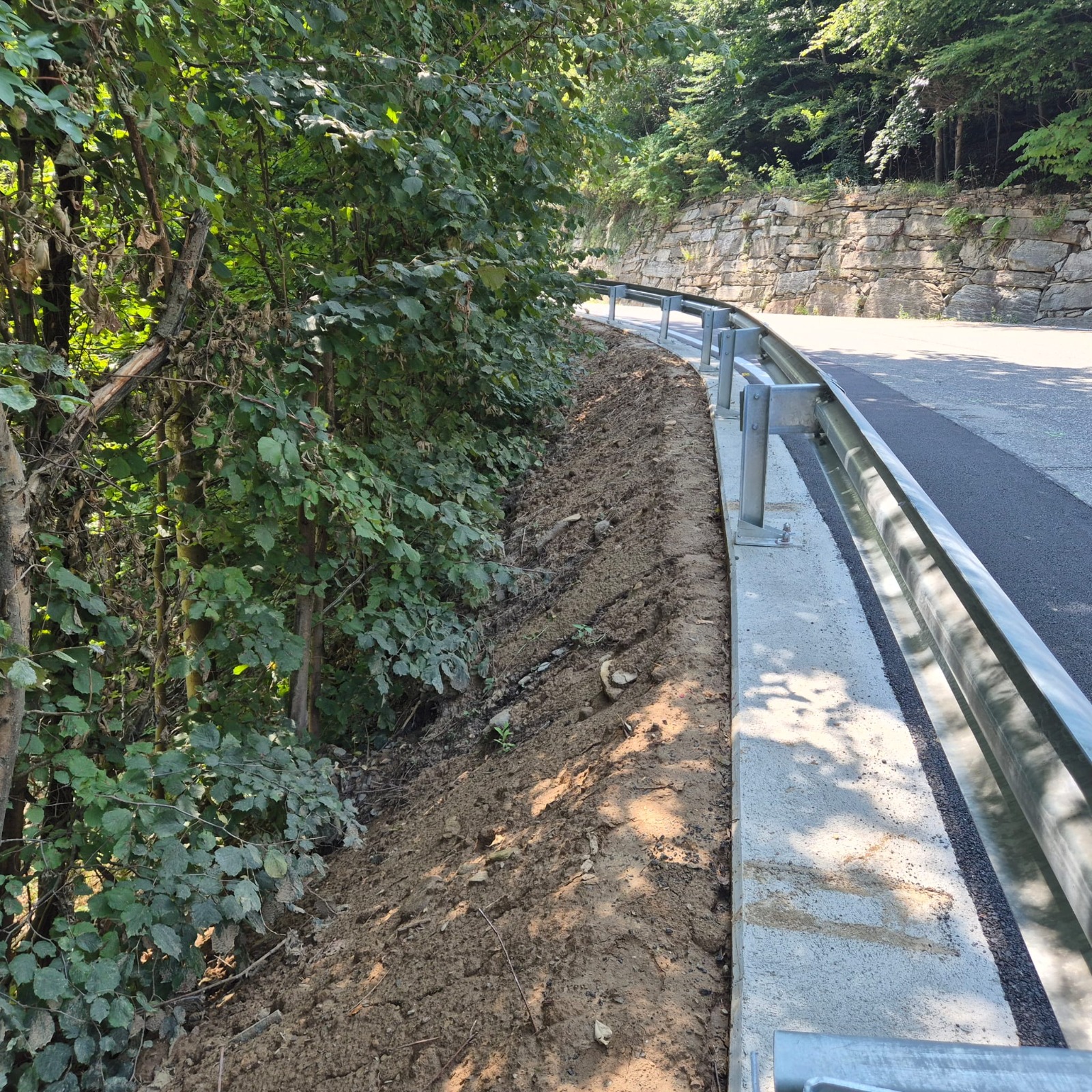 Sp 246 a Bagnolo Piemonte, lavori all’80%: cantiere verso il completamento 1