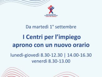 Da settembre i Centri per l’impiego del Piemonte hanno un nuovo orario di apertura