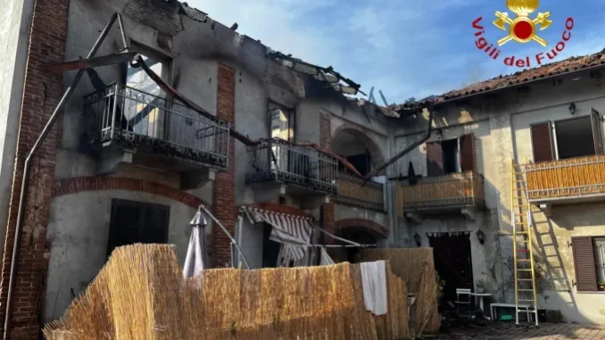 Incendio a Calliano (Asti) 1
