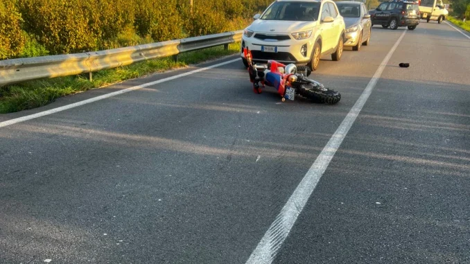 Grinzane Cavour: giovane motociclista ferito in un incidente