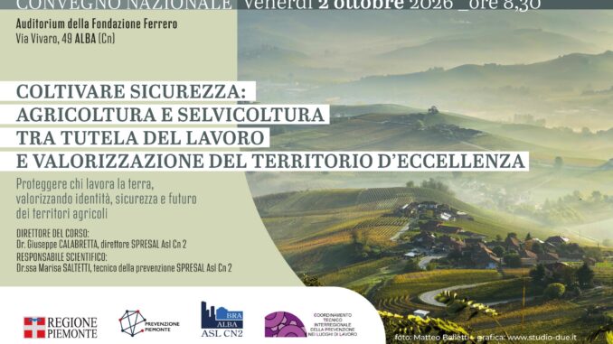Lo Spresal Asl C2 invita al convegno nazionale: Coltivare sicurezza 1