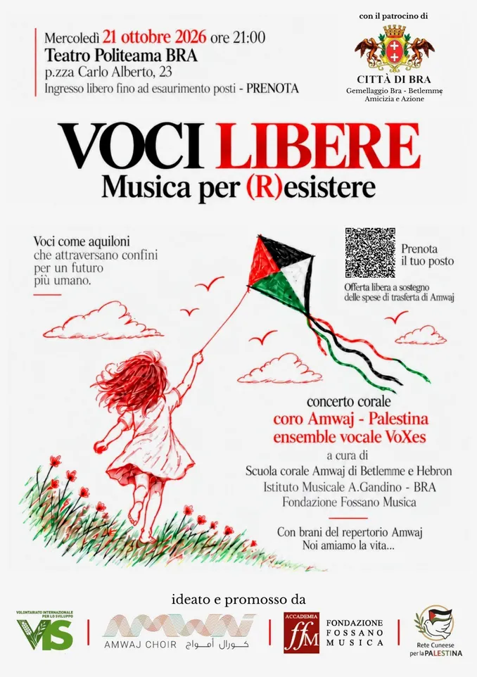 Voci libere, la musica che attraversa i confini: mercoledì 21 appuntamento con il coro Amwaj di Betlemme e Hebron 2