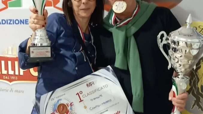 Gli albesi Piero Conidi e Irene Marmo vincono il Campionato mondiale di pizza piccante, con dedica a Marita Marolo