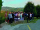 Una panchina lilla per riflettere e godere del panorama