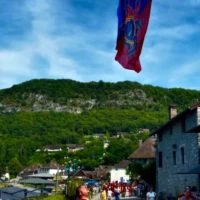 Sbandieratori musici borgo Patin tesor a Chanaz