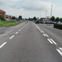 Il tratto di strada provinciale 661 tra Sanfrè e Bra interessato dalla posa della nuova segnaletica orizzontale e verticale Strada provinciale Sanfrè/Bra